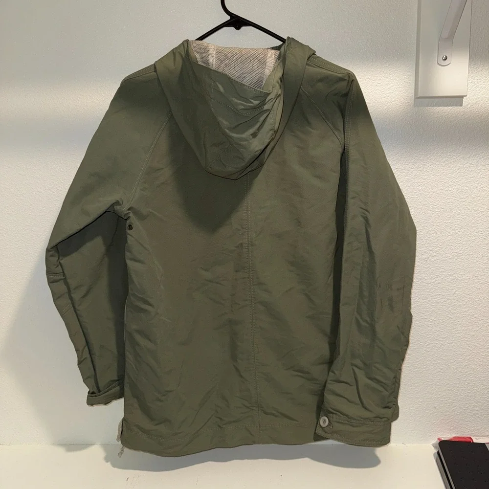 Columbia Sportswear Pullover Hooded Anorak Jacket Green Tan Women's Size‎ Large